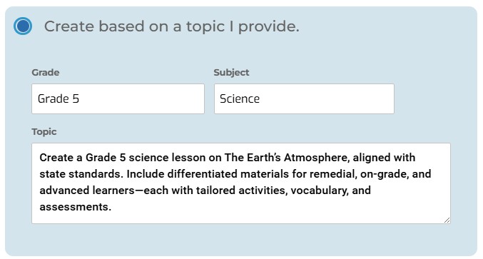 AB Topic Science Gr 5
